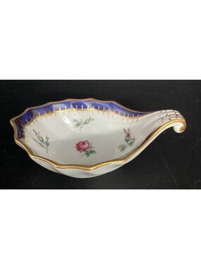 Vtg Richard Ginori Pittoria Principessa Rosa Spoon Rest Gilded Pink Roses Italy